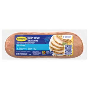 Butterball All Natural 98/2 Turkey Breast Tenderloins - 1.5lbs - 1 of 4