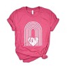 Simply Sage Market Women's Rainbow Love Heart Distressed Short Sleeve Graphic Tee - 3 of 4