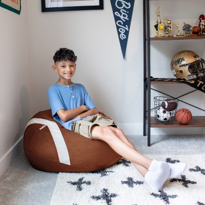 Football Plush Soft Polyester Bean Bag Chair with Removable Cover