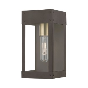 Livex Lighting Barrett 1 - Light Wall Light in  Bronze/Antique Brass - 1 of 4