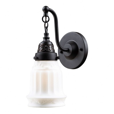 Elk Home Quinton Parlor 1 - Light Wall Light in  Oiled Bronze