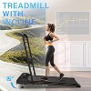 KERDOM Walking Pad with Incline, Under Desk Treadmill, Portable Treadmills for Home Office, 4 in 1 Walking Running Machine Manual Incline - 3 of 4