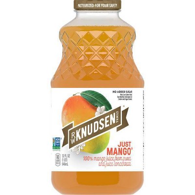 R.W. Knudsen Family Organic Just Mango Juice - 32 fl oz Glass Bottle