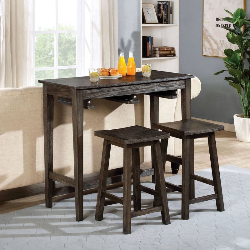 3pc Helbrana Bar Height Dining Set - HOMES: Inside + Out, 2 of 7