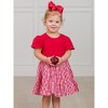 RuffleButts Girls Mixed Media Short Sleeve Tiered Dress - 3 of 4