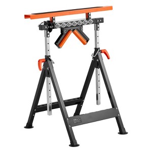 VEVOR 4-in-1 Roller Stand, 440 lb Load Capacity, 33-50 in Adjustable Height, Folding Heavy Duty with Rack, Black - 1 of 4