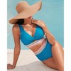Women Embroidered Cuff Bikini Sets Highwaist Bathing Suits Wide Strap Twist Front V Neck Swimsuits 2 Piece Cutout Swimsuits - 3 of 4