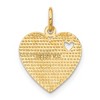 Black Bow Jewelry 14k Yellow Gold Very Special Sis Heart Charm or Pendant, 14mm - 3 of 4