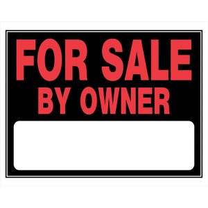 Hillman English Black For Sale Sign 15 in. H X 22 in. W - Case of 6 - 1 of 1
