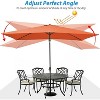 Wellfor 6.5'x10' Rectangle Outdoor Patio Market Umbrella Orange: Waterproof, Anti-Rust Aluminum, Crank Tilt - 4 of 4