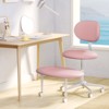 Pinmoco Egg-Shape Upholstered Office Chair Adjustable Height Ergonomic Office Chair with Lumbar Support and Wheels - 3 of 4