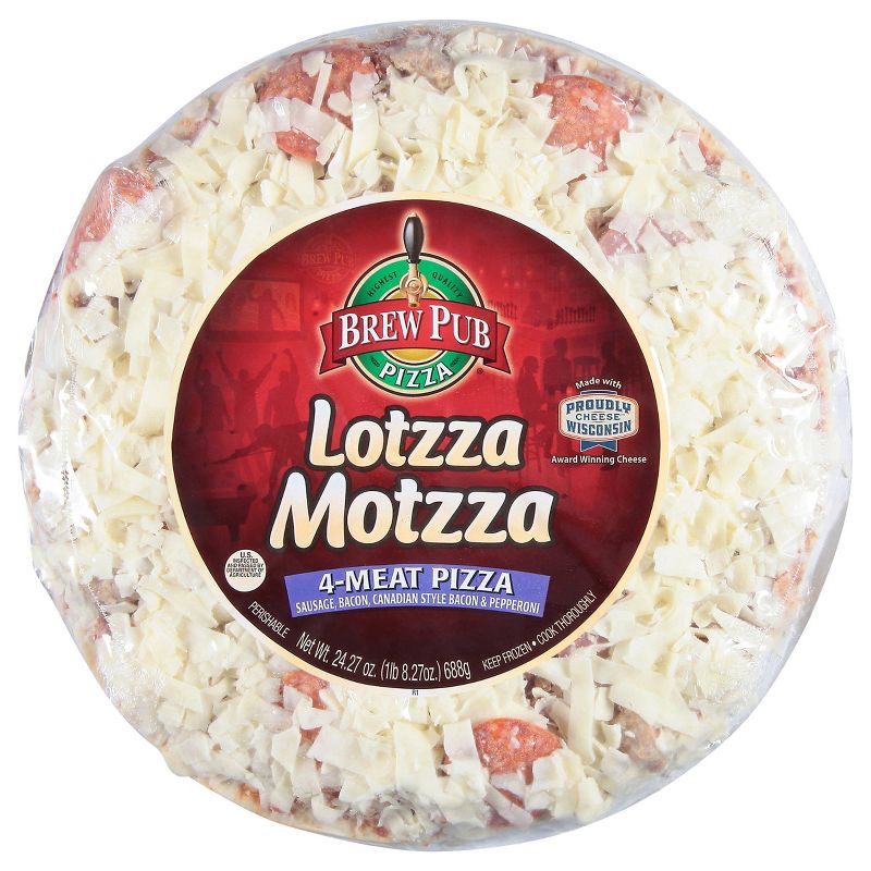 Brew Pub Lotzza Motzza 4-Meat Frozen Pizza - 24.27oz, 1 of 4