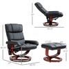 Recliner Chair with Ottoman,Electric Faux Leather Recliner with 10-Point Vibration and 5 Massage Modes,Swivel Wood Base,Remote Control and Side Pocket - 3 of 4