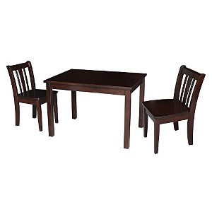International Concepts Table With 2 San Remo Juvenile Chairs, Rich Mocha - 1 of 4