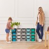 ECR4Kids Streamline 20 Cubby Tray Storage Cabinet with 20 Scoop Front Storage Bins, 4x5, White Wash, Contemporary - 4 of 4