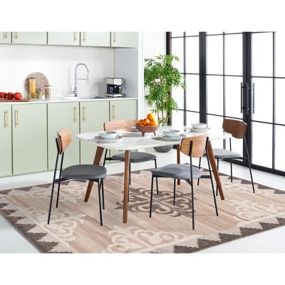 Kenya Charcoal Brown Hand-Knotted Wool 4'x6' Area Rug