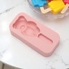 Unique Bargains Popsicles Mould Small Bears Design Shape Comes with 20 Stick Hand Washable Wood Pink 4.96"x2.28"x1.1" 1 Pc - 2 of 4