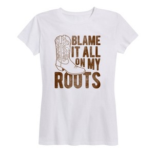 Women's - Country Casuals - Blame It All On My Roots Short Sleeve Graphic T-Shirt - 1 of 4