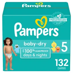 Pampers Baby Dry Diapers Enormous Pack -  Size 5 - 132ct