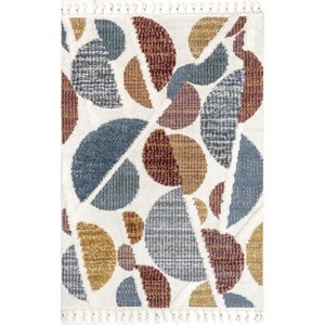 Nuloom Chaya Abstract High/Low Kids Tassel Indoor Area Rug, 4' x 6', Ivory - 1 of 4