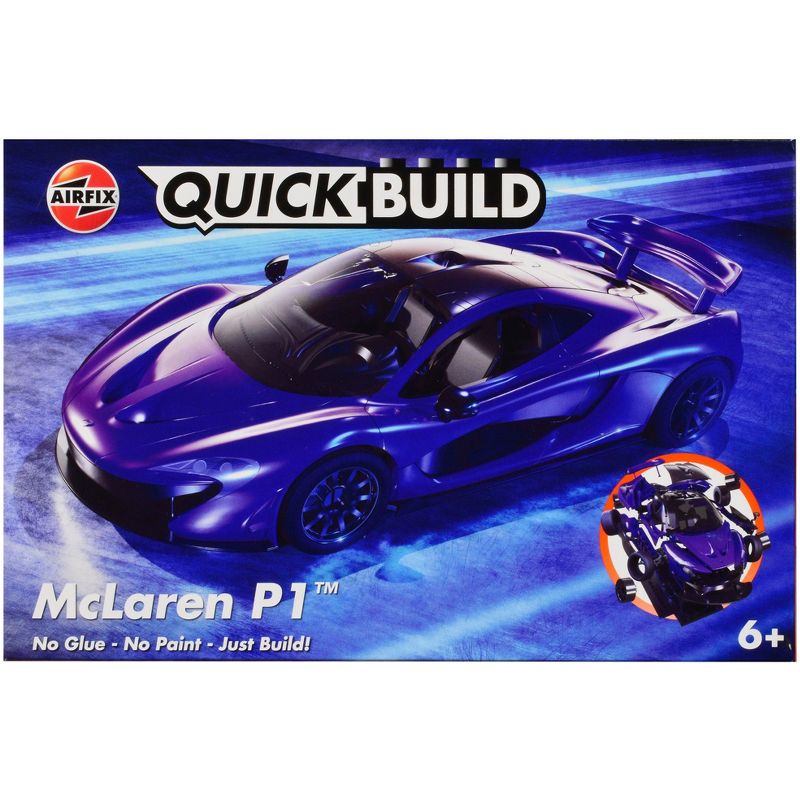 Skill 1 Model Kit McLaren P1 Purple Snap Together Painted Plastic Model Car Kit by Airfix Quickbuild, 1 of 5