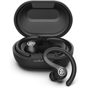 JLab JBuds Air Sport True Wireless Bluetooth Earbuds + Charging Case, Black, IP66 Sweat Resistance, 3 EQ Sound Settings JLab Signature, Bass Boost - 1 of 4