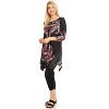 Women's Paisley and Animal Print Scoop Neck Marlene Tunic - White Mark - 2 of 3
