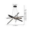 Rennnsan Ava 6-Light Modern Black Sputnik Cluster Integrated LED Chandelier for Dining Room - 3 of 4