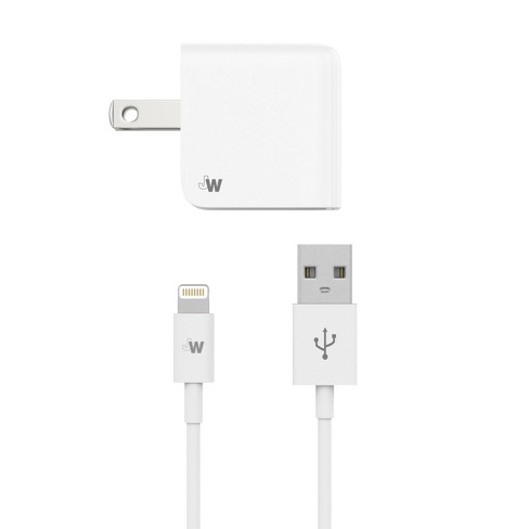 Just Wireless 20w 1-port Usb-c Home Charger With 6' Usb-c To Usb-c Cable -  White : Target