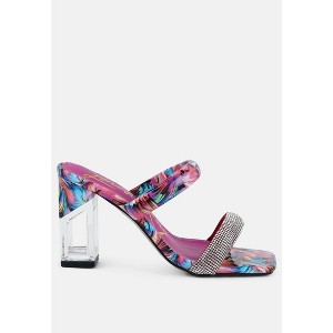 Krypton Marble Print Clear Women Block Heel - 1 of 4