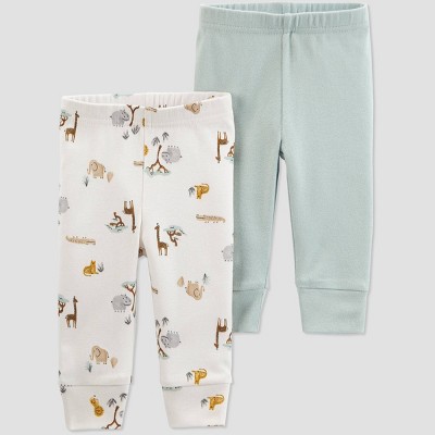 Image of Baby 2pk Safari Pull-On Pants - Just One You® made by carter's Green/Gray 3M