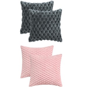 REGALWOVEN 4 Pcs Solid Soft Throw Pillow Covers for Sofa Couch 16" x 16" - 1 of 4