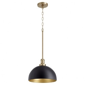 Quorum Lighting 1 - Light Pendant in  Noir/Aged Brass - 1 of 1
