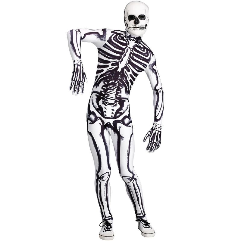 HalloweenCostumes.com White Skeleton Costume for Men, 1 of 4