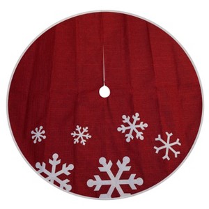 Season's Designs 48In Red Snowflake Tree Skirt - 1 of 1