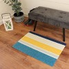 Bungalow Flooring 2'x3' ColorStar Gulf Horizon Door Mat: Indoor, Stain & Skid-Resistant, Low Pile, Multicolored - 3 of 4
