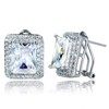 ELYA Radiant-cut Cubic Zirconia Double Halo Sterling Silver Earrings (15 mm) - 2 of 3