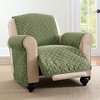Collections Etc Reversible Spill Resistant Quilted Furniture Protector Cover with Ties - Covers Seat Bottom, Seat Back and 2 Seat Arms - 2 of 4