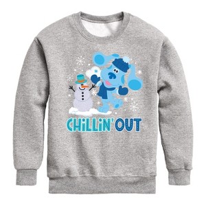 Boys' - Blue's Clues & You! - Chillin With My Snowmies Graphic Long Sleeve Fleece Sweatshirt - 1 of 4