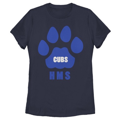 Women's Stranger Things Hawkins Middle School Cubs Logo T-shirt - Navy Blue  - X Large : Target