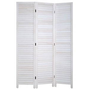 FDW 3/4/6 Panel 5.75ft Wooden Room Divider Tall Privacy Wall Divider Screen Divider with Adjustable Louvers Versatile and Stylish Privacy Screen - 1 of 4