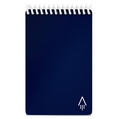 Smart Spiral Reusable Notepad Dot-Grid 48 Pages 3.56&#34;x5.75&#34; Mini Size Eco-friendly Notepad Blue - Rocketbook