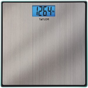 Taylor® Precision Products Easy-to-Read 400-lb Capacity Stainless Steel Bathroom Scale in Silver - 1 of 4