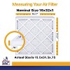 Filter King 16x32x1 Air Filter | 12-PACK | MERV 13 HVAC Pleated A/C Furnace Filters | MADE IN USA | Actual Size: 15.5 x 31.5 x .75" - 2 of 4