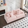 88.58" Corduroy 3-Seater Sofa Couch, Modern Minimalist Style, 4 Throw Pillows Included, Comfortable Spring Cushions, Easy Assembly Sofa - 3 of 4