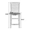 CAVINAS 5 Piece Retro-style Dining Table Set,Wooden Bar Table and Chairs Set for 3 Chairs with Breakfast,Dining Table Set for Kitchen,Gray - 4 of 4