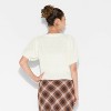 Women's Puff Short Sleeve V-Neck Cardigan - Wild Fable™ - 3 of 3