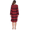 Ashford & Brooks Women's Flannel Plaid Long Sleeve Nightgown - 3 of 4
