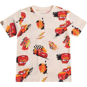Disney Cars Lightning McQueen Boys Short Sleeve T-Shirt for Toddler and Big Kids - 1 of 4