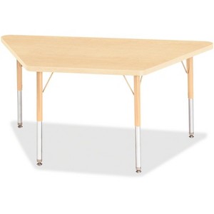 Jonti-Craft Berries Maple Top Elementary Height Trapezoid Table (24 x 48) in Beige - 1 of 2